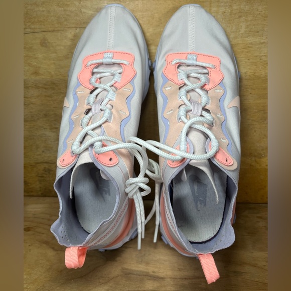Nike React Element 55 Womens Size 9.5 Running Shoes Sneakers Peach/Cream - Picture 6 of 8